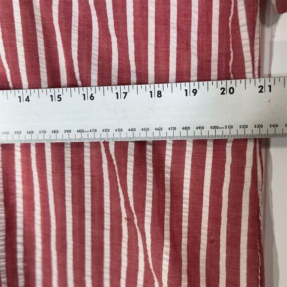 Sea Isle by Arrow VTG Red White Striped Button-Down Shirt Coastal Nautical L - Picture 5 of 9